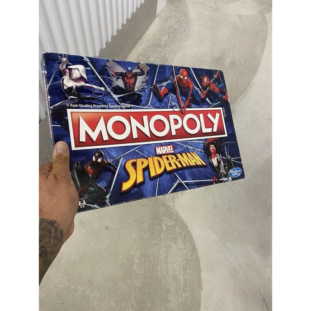 Monopoly Marvel Spider-Man Edition Board Game Hasbro 2021 Bundle Action